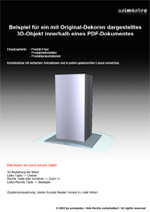 Adobe Acrobat 3D-PDF Beispiel für eine Dunstabzugshaube