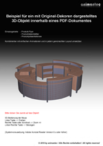 Adobe Acrobat 3D-PDF Beispiel für die Theke Varius von König Ladenbau