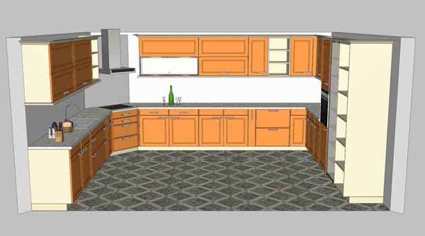 3D Kchenplanung Beispiel Zeichnung Kchenplne erstellen mit dem 3D CAD Kchenplaner als Kchenplanungssoftware und Kchenplanungsprogramm fr Kchenstudio zum Einrichten von Einbaukchen