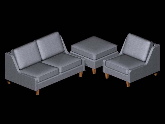3D Polster Sofa Couch Möbel für Webshop oder Konfigurator