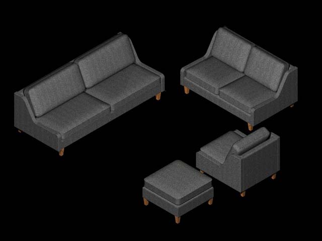 3D Polster Sofa Couch Mbel fr Webshop oder Konfigurator